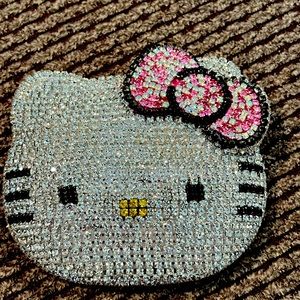 NEW Hello Kitty Rhinestone Sparkle Mirror Comb Compact Beauty Gift Set Travel